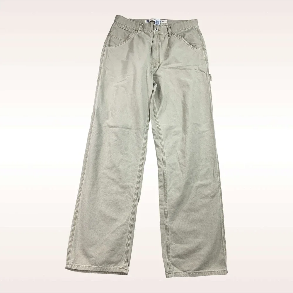 Vintage GAP Carpenter Pants Mens 32x32 Beige Utility Workwear Y2K Streetwear